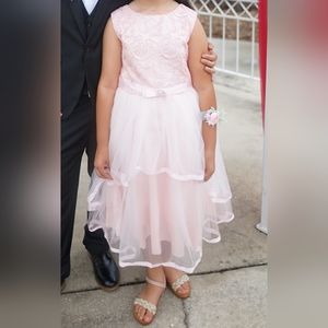 Pink flower girl dress, girls size 14